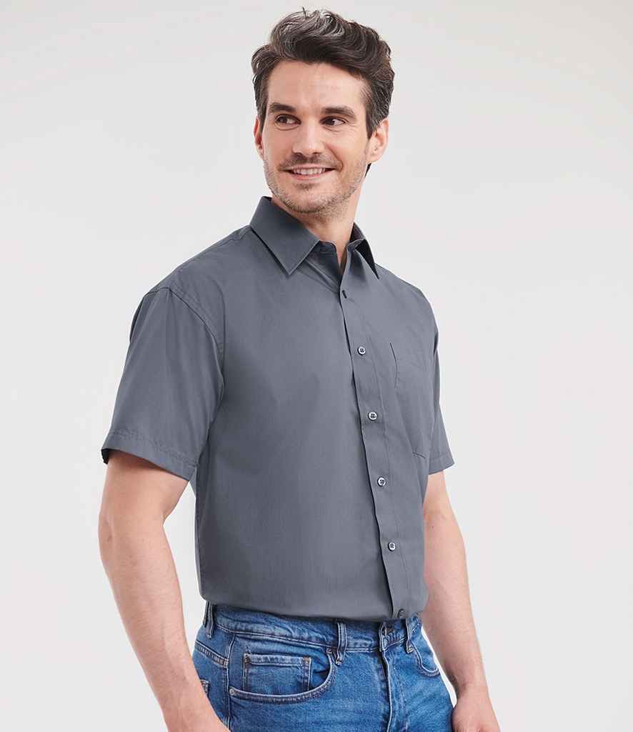 Russell Collection - Short Sleeve Easy Care Poplin Shirt - Pierre Francis