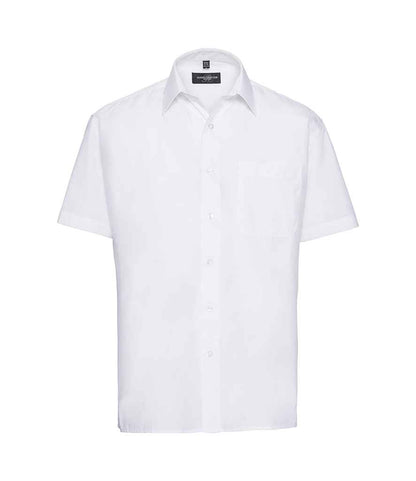 Russell Collection - Short Sleeve Easy Care Poplin Shirt - 935M BLK S