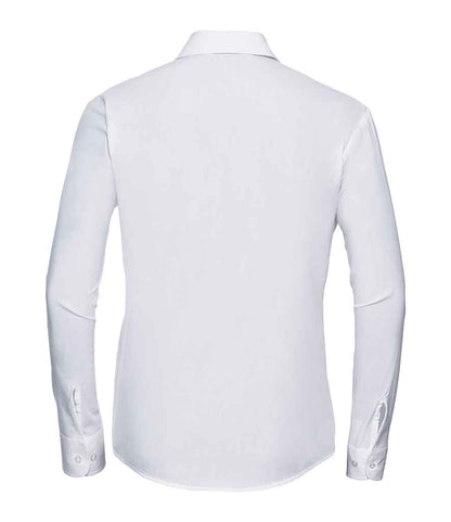 Russell Collection - Ladies Long Sleeve Easy Care Cotton Poplin Shirt - Pierre Francis