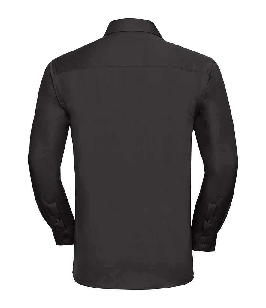 Russell Collection - Long Sleeve Easy Care Cotton Poplin Shirt