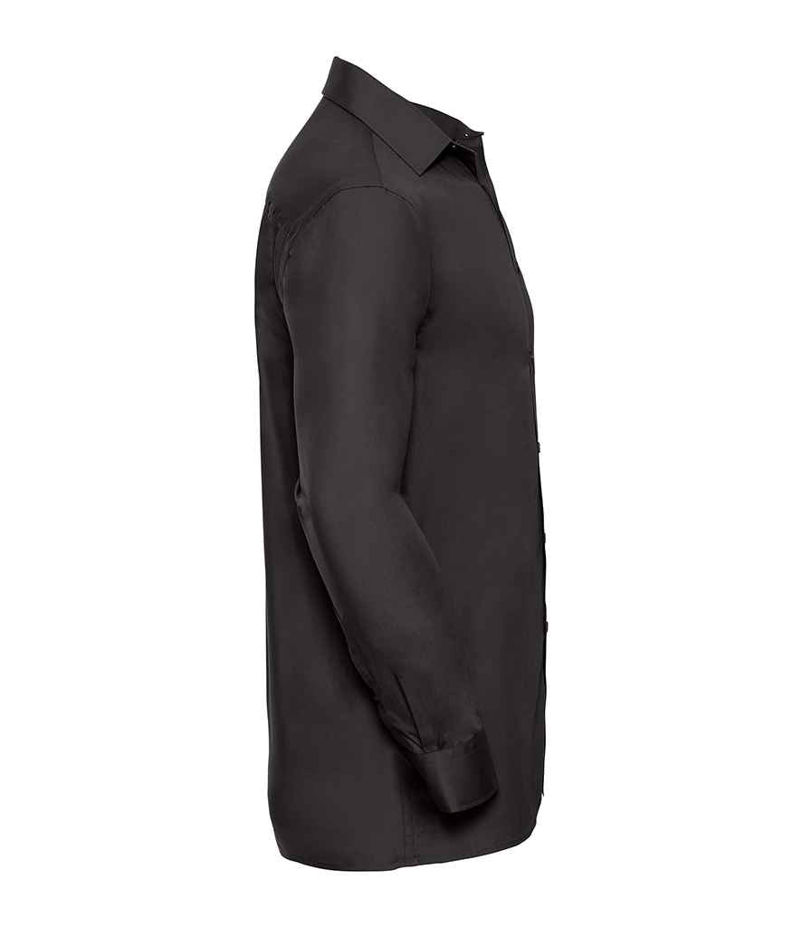 Russell Collection - Long Sleeve Easy Care Cotton Poplin Shirt