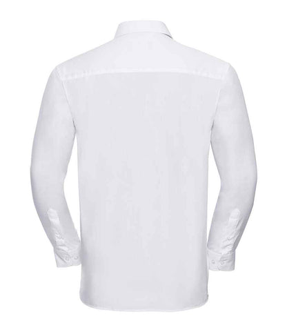 Russell Collection - Long Sleeve Easy Care Cotton Poplin Shirt - Pierre Francis