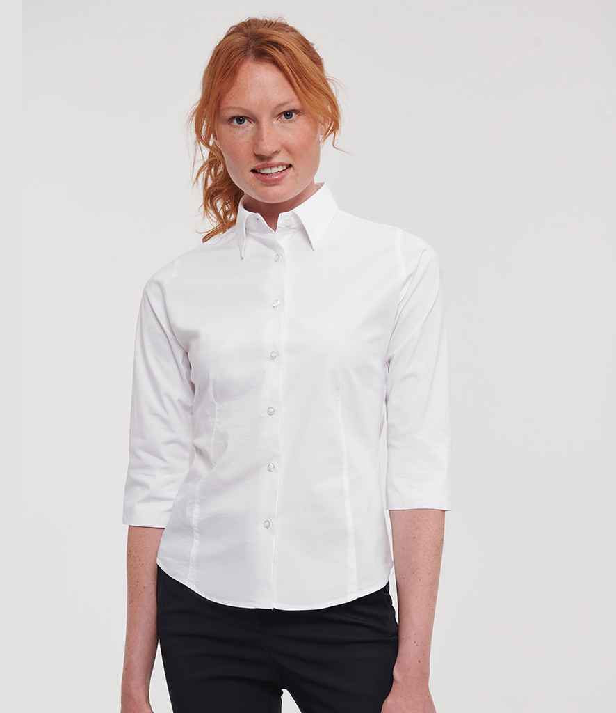 Russell Collection - Ladies 3/4 Sleeve Easy Care Fitted Shirt - Pierre Francis