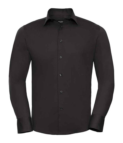Russell Collection - Long Sleeve Easy Care Fitted Shirt - 946M BLK S