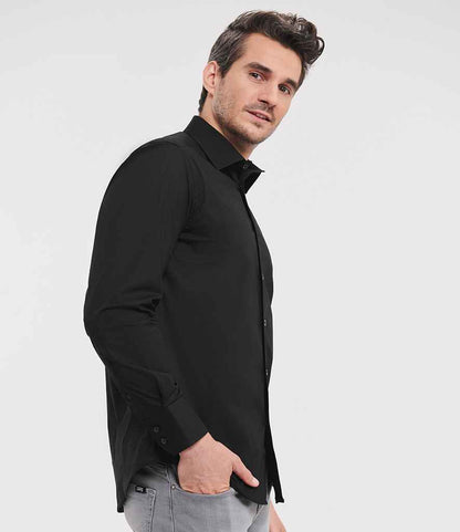 Russell Collection - Long Sleeve Easy Care Fitted Shirt - Pierre Francis