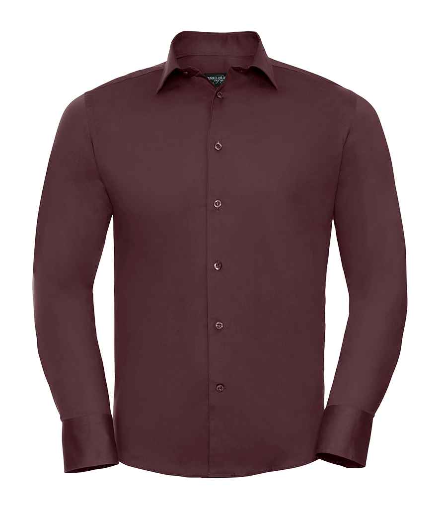 Russell Collection - Long Sleeve Easy Care Fitted Shirt - 946M BLK S