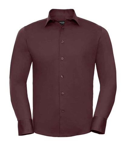 Russell Collection - Long Sleeve Easy Care Fitted Shirt - 946M BLK S