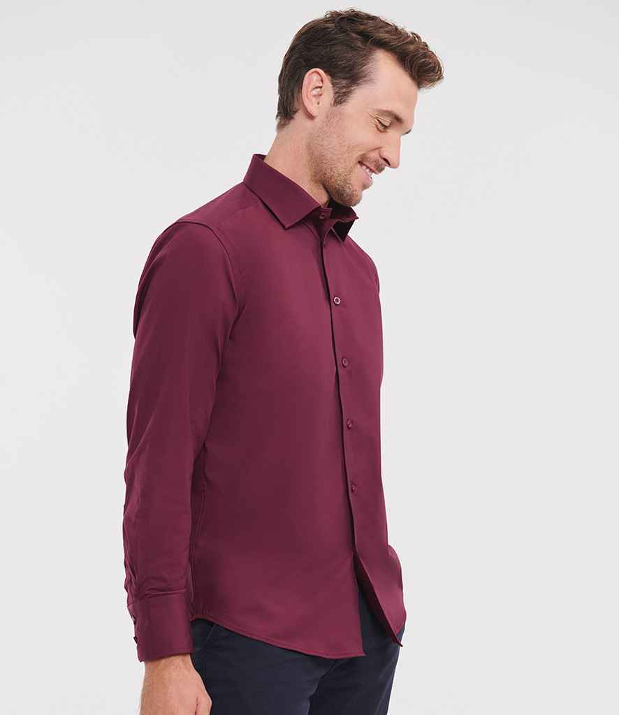 Russell Collection - Long Sleeve Easy Care Fitted Shirt - 946M PRT S