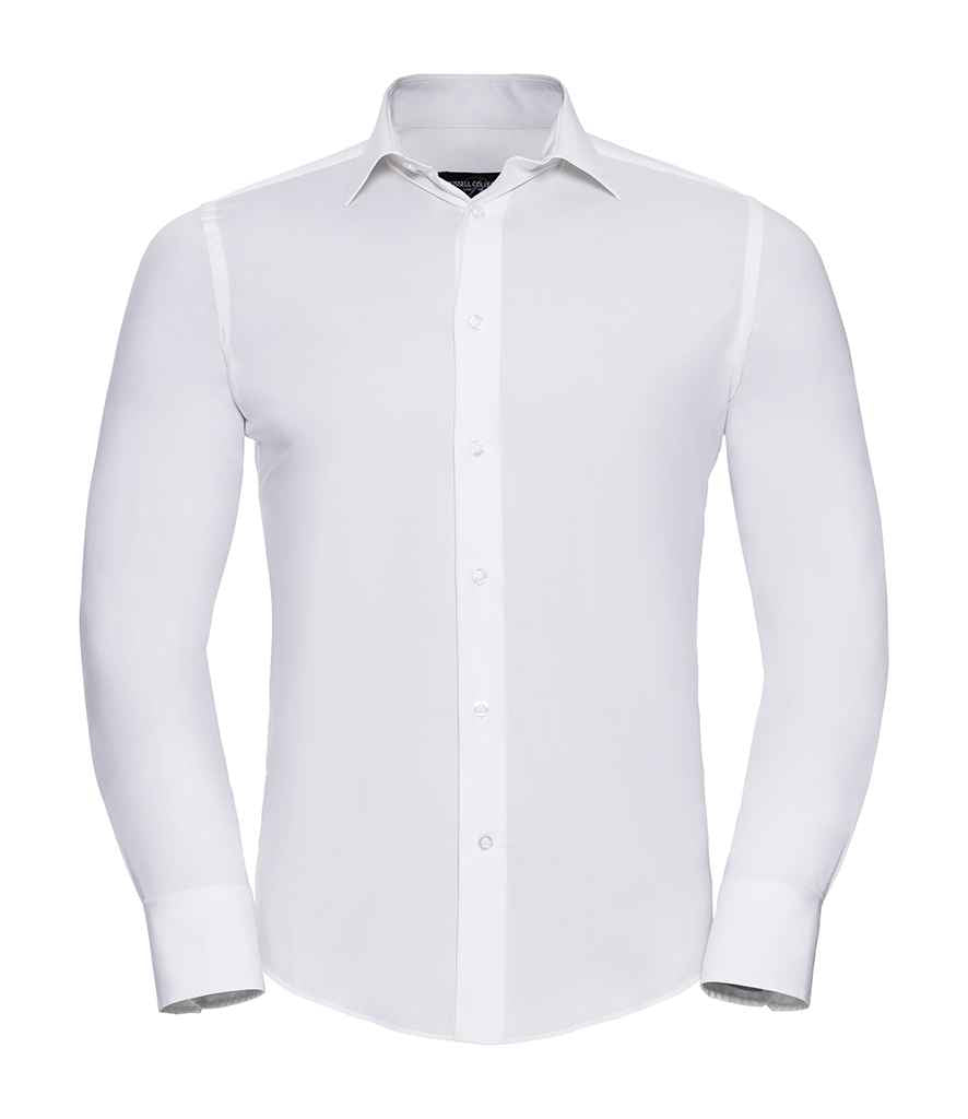 Russell Collection - Long Sleeve Easy Care Fitted Shirt - 946M BLK S