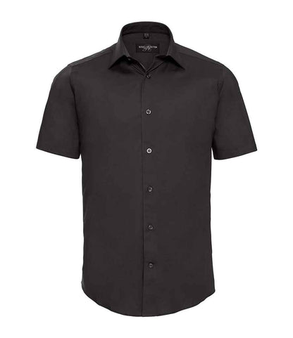 Russell Collection - Short Sleeve Easy Care Fitted Shirt - 947M BLK S