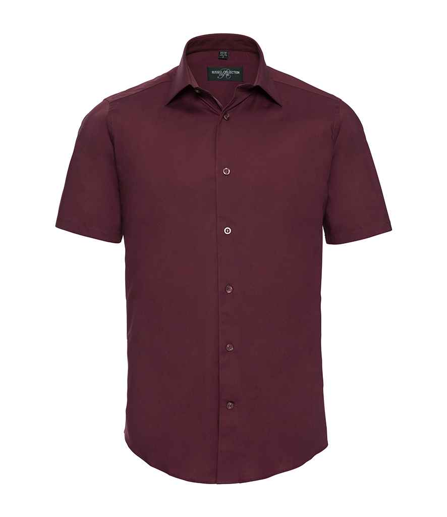 Russell Collection - Short Sleeve Easy Care Fitted Shirt - 947M BLK S