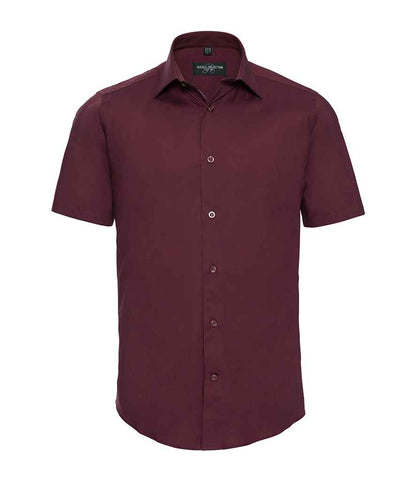 Russell Collection - Short Sleeve Easy Care Fitted Shirt - 947M BLK S