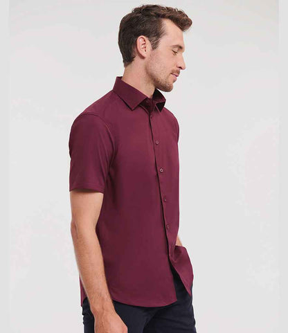 Russell Collection - Short Sleeve Easy Care Fitted Shirt - 947M PRT S