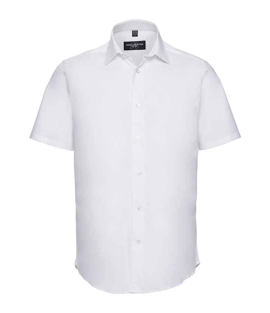 Russell Collection - Short Sleeve Easy Care Fitted Shirt - 947M BLK S