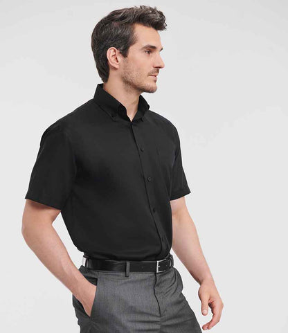 Russell Collection - Short Sleeve Ultimate Non-Iron Shirt - 957M BLK 14.5
