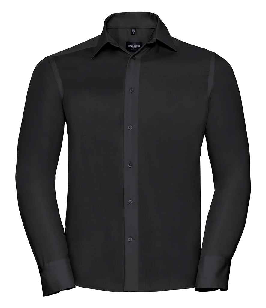Russell Collection - Long Sleeve Tailored Ultimate Non-Iron Shirt - 958M BLK 14.5