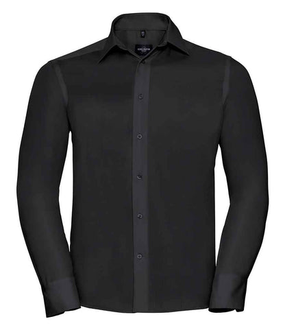 Russell Collection - Long Sleeve Tailored Ultimate Non-Iron Shirt - 958M BLK 14.5