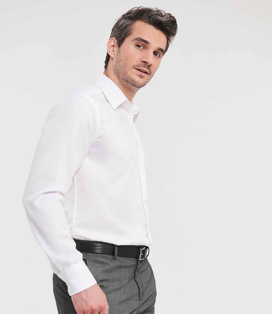 Russell Collection - Long Sleeve Tailored Ultimate Non-Iron Shirt - 958M WHI 14.5