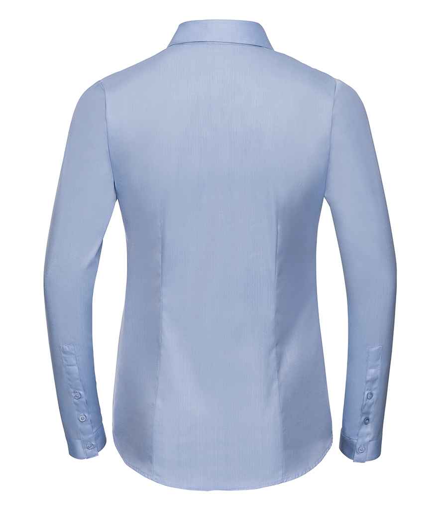 Russell Collection - Ladies Long Sleeve Herringbone Shirt - Pierre Francis