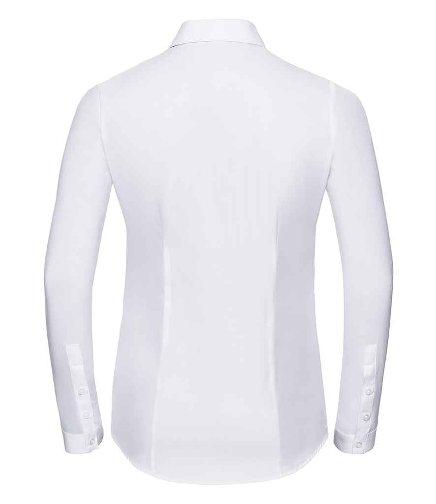 Russell Collection - Ladies Long Sleeve Herringbone Shirt - Pierre Francis
