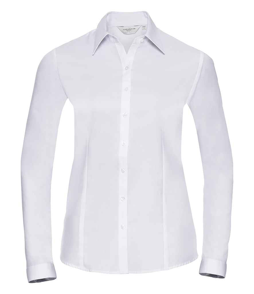 Russell Collection - Ladies Long Sleeve Herringbone Shirt - 962F LBL XS
