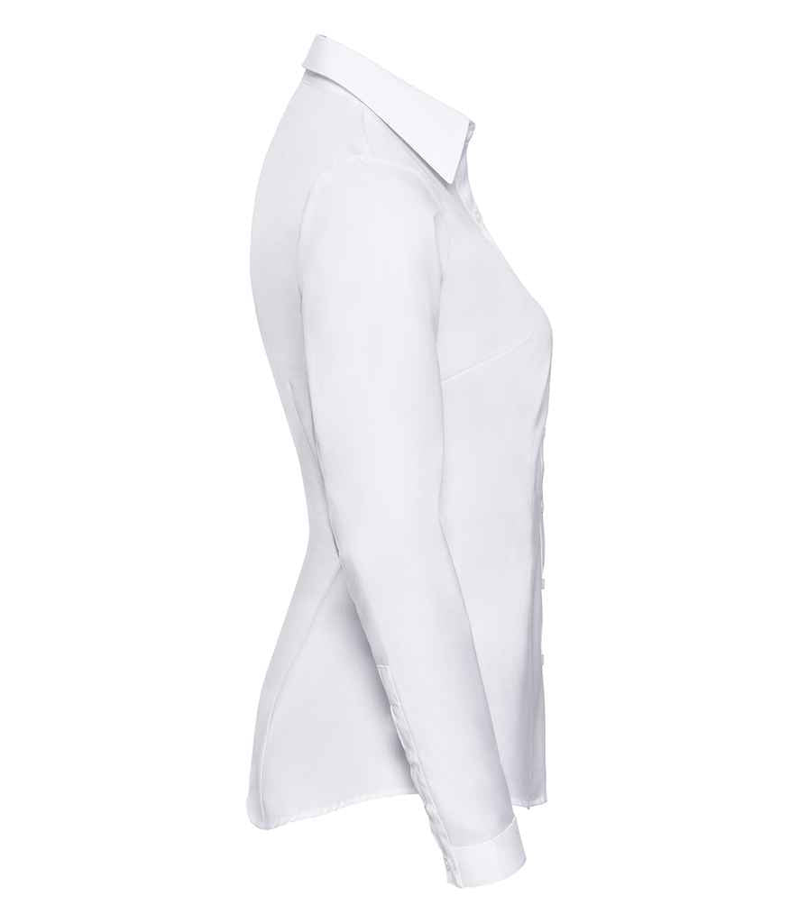 Russell Collection - Ladies Long Sleeve Herringbone Shirt - Pierre Francis