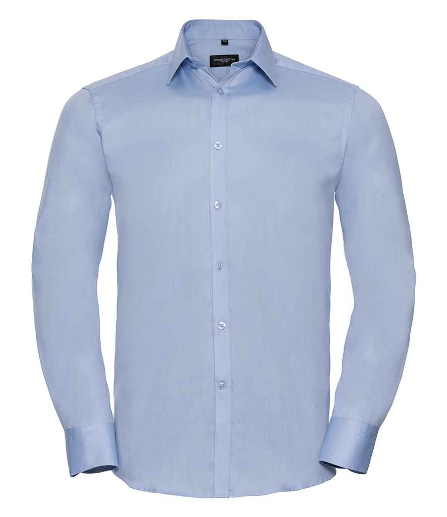 Russell Collection - Long Sleeve Herringbone Shirt