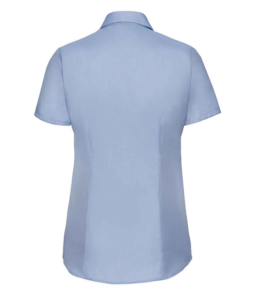 Russell Collection - Ladies Short Sleeve Herringbone Shirt - Pierre Francis