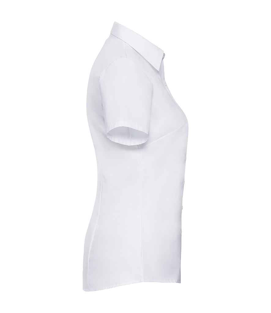 Russell Collection - Ladies Short Sleeve Herringbone Shirt - Pierre Francis