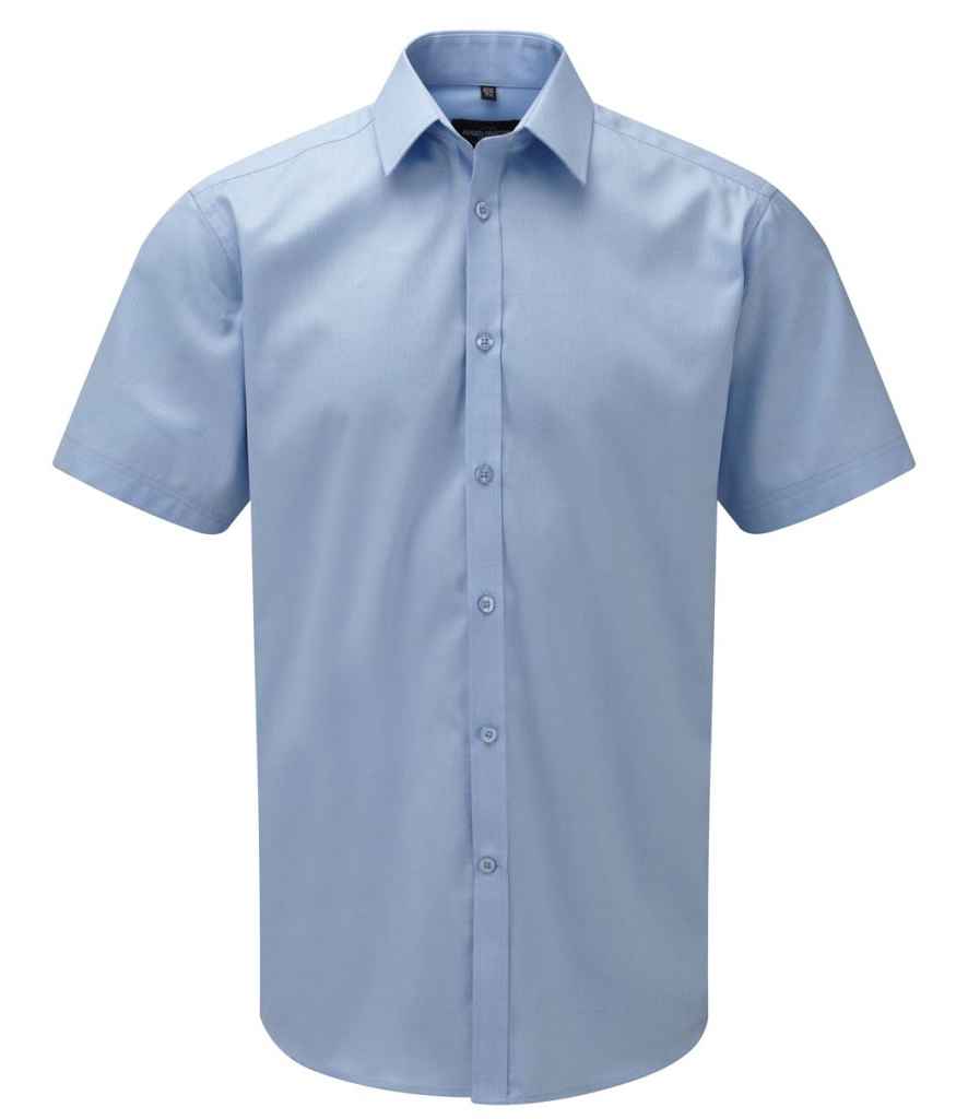 Russell Collection - Short Sleeve Herringbone Shirt - 963M LBL 14.5