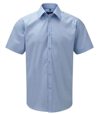 Russell Collection - Short Sleeve Herringbone Shirt - 963M LBL 14.5
