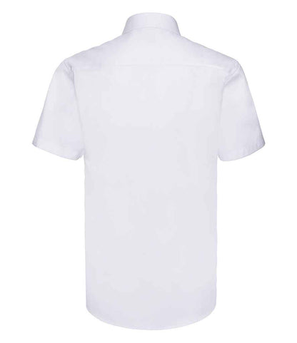 Russell Collection - Short Sleeve Herringbone Shirt - Pierre Francis