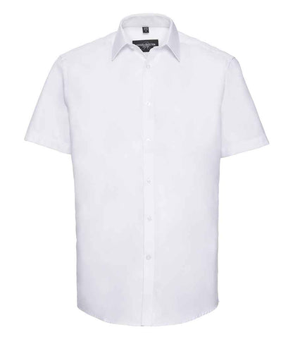 Russell Collection - Short Sleeve Herringbone Shirt - 963M LBL 14.5
