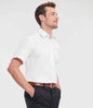 Russell Collection - Short Sleeve Herringbone Shirt - Pierre Francis