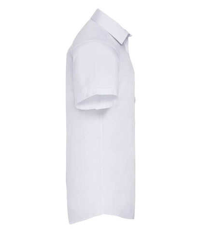 Russell Collection - Short Sleeve Herringbone Shirt - Pierre Francis