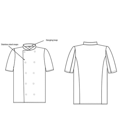 Dennys - Short Sleeve Chef's Jacket - Pierre Francis