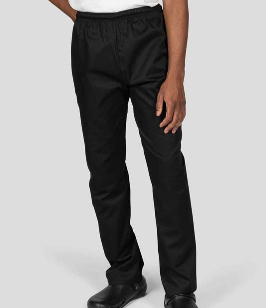 Dennys - Elasticated Chef's Trousers - AF020 BLK XXS