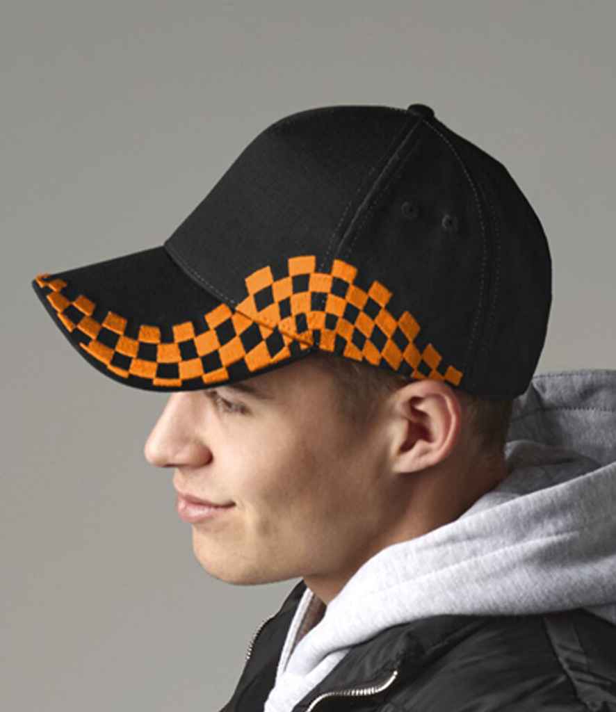 Beechfield - Grand Prix Cap - BB159 BK/OR ONE