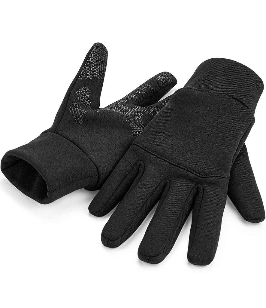 Beechfield Sports Tech Soft Shell Gloves - BB310 BLK S/M