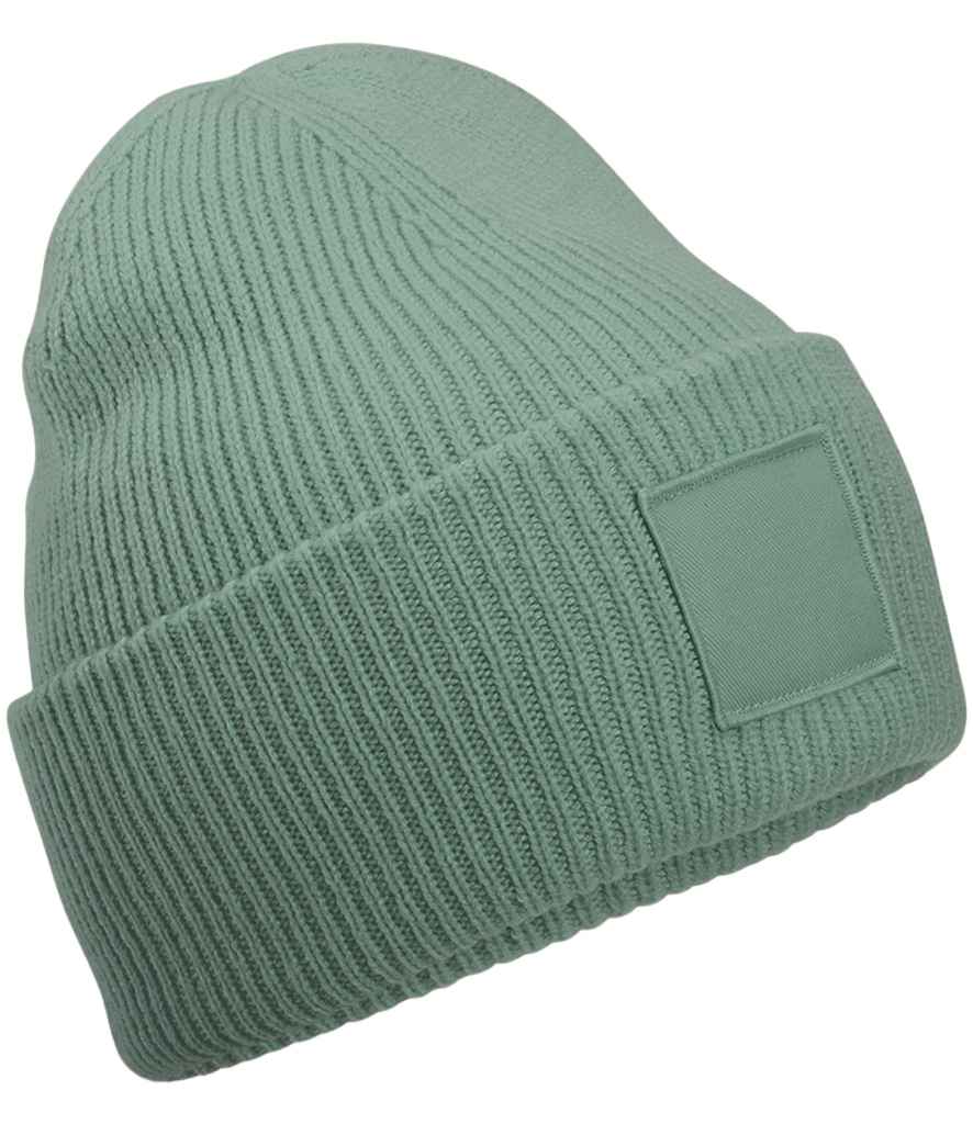 Beechfield - Deep Cuff Tonal Patch Beanie - BB336R BLK ONE