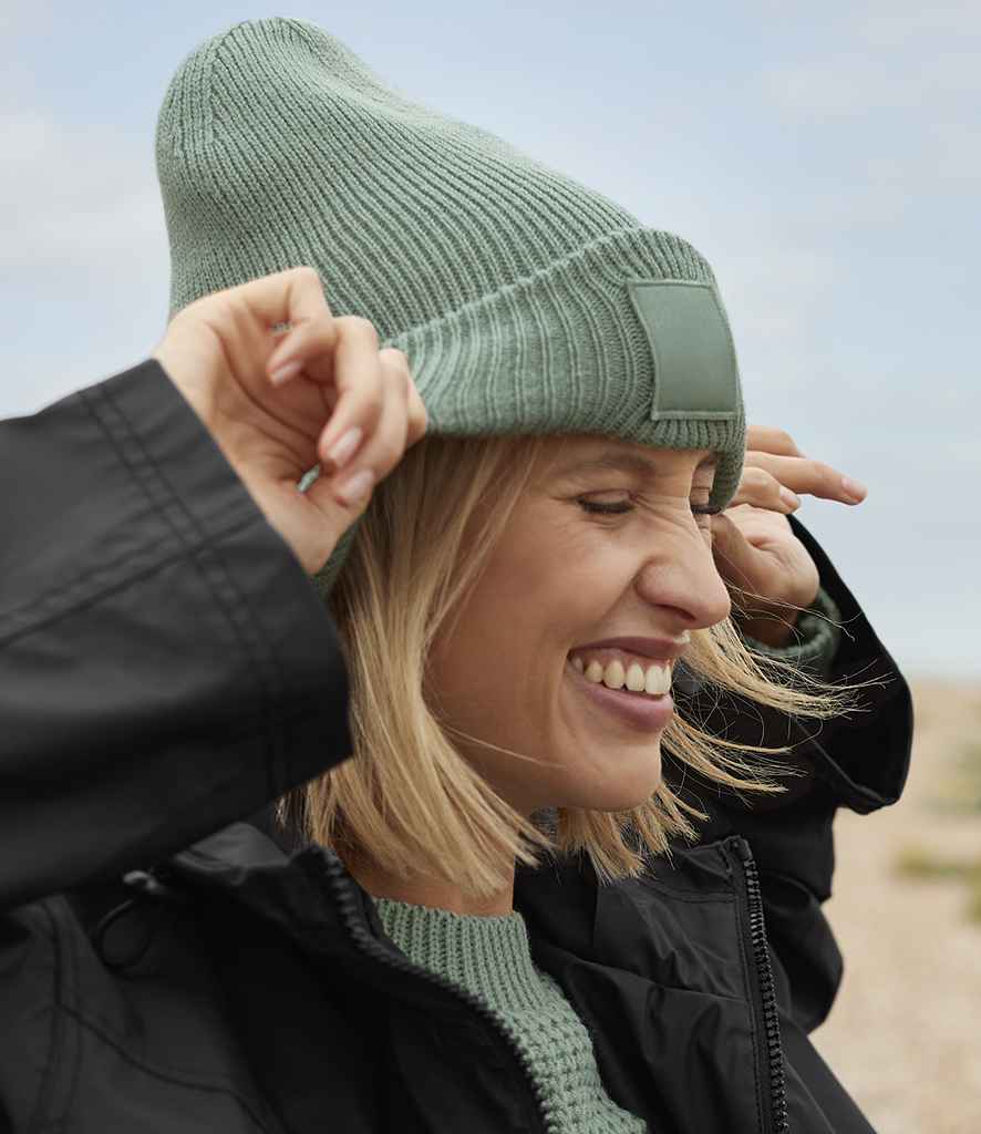 Beechfield Deep Cuff Tonal Patch Beanie - Pierre Francis