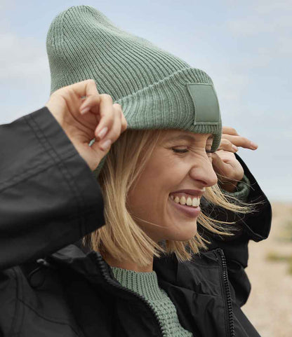 Beechfield Deep Cuff Tonal Patch Beanie - Pierre Francis