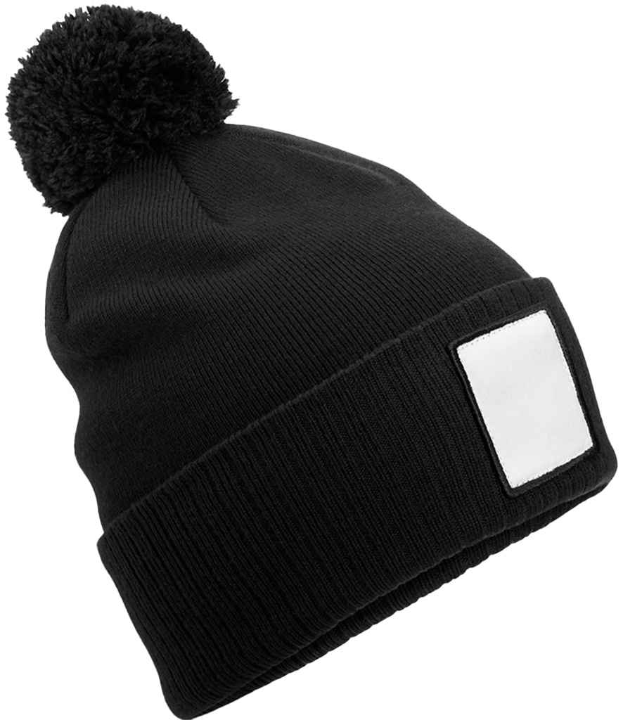 Beechfield - Appliqué Patch Pom Beanie