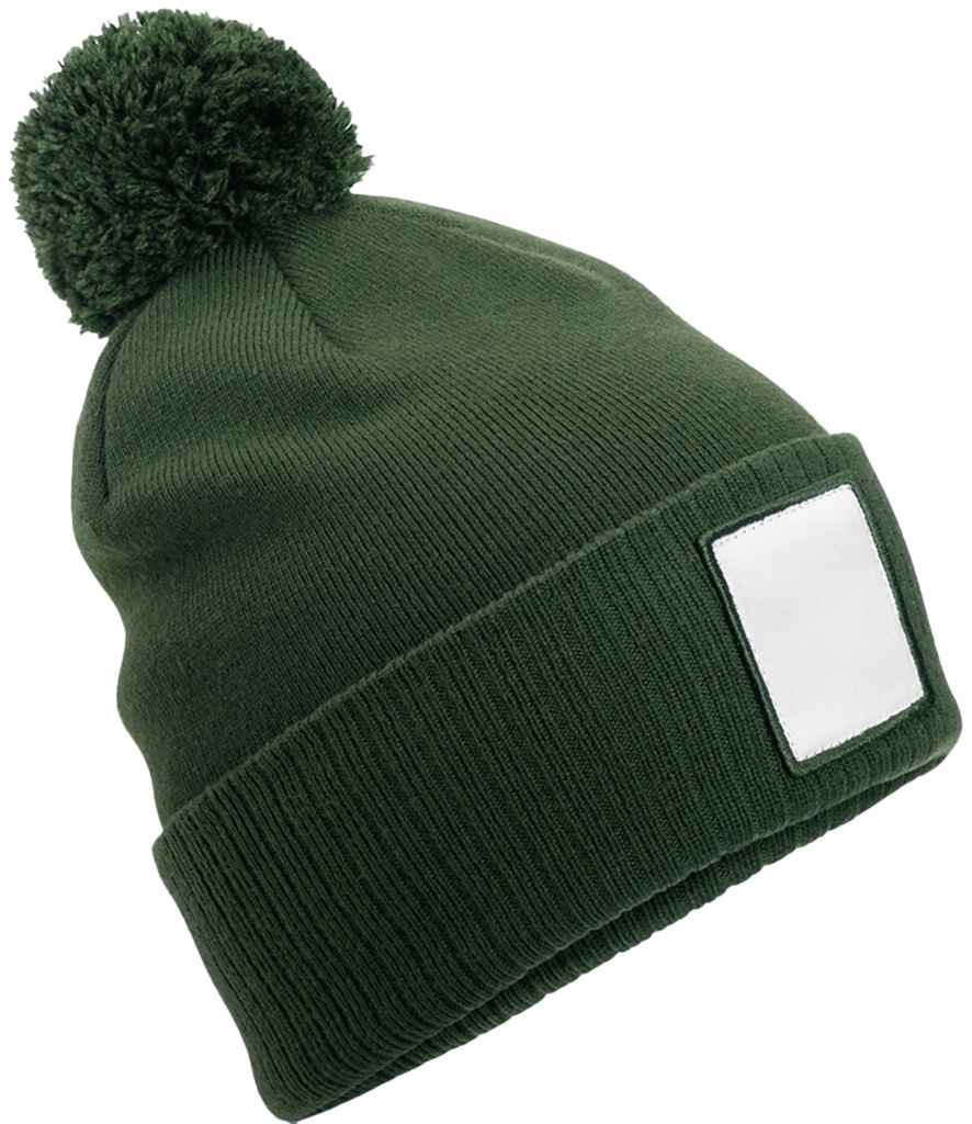 Beechfield - Appliqué Patch Pom Beanie
