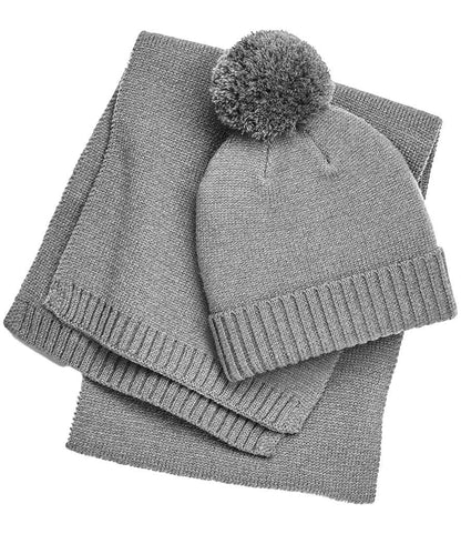 Beechfield - Knitted Scarf and Beanie Gift Set