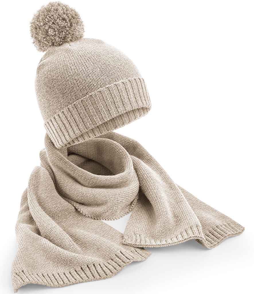 Beechfield - Knitted Scarf and Beanie Gift Set - Pierre Francis