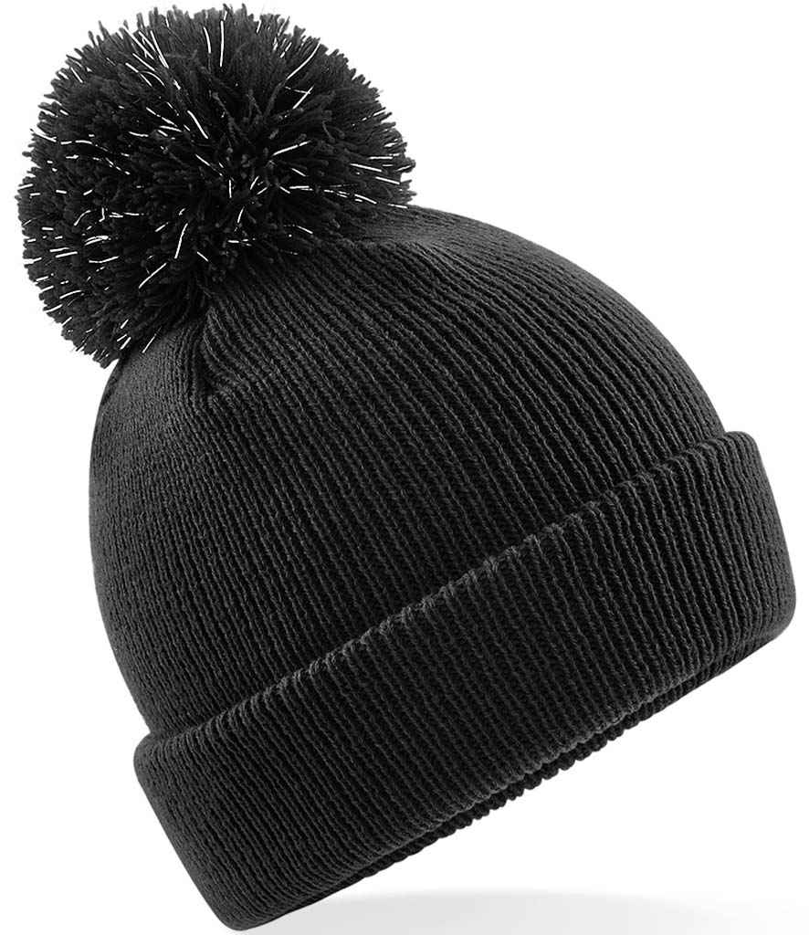 Beechfield - Kids Reflective Bobble Beanie - BB406B BLK ONE