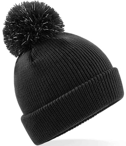 Beechfield - Kids Reflective Bobble Beanie - BB406B BLK ONE