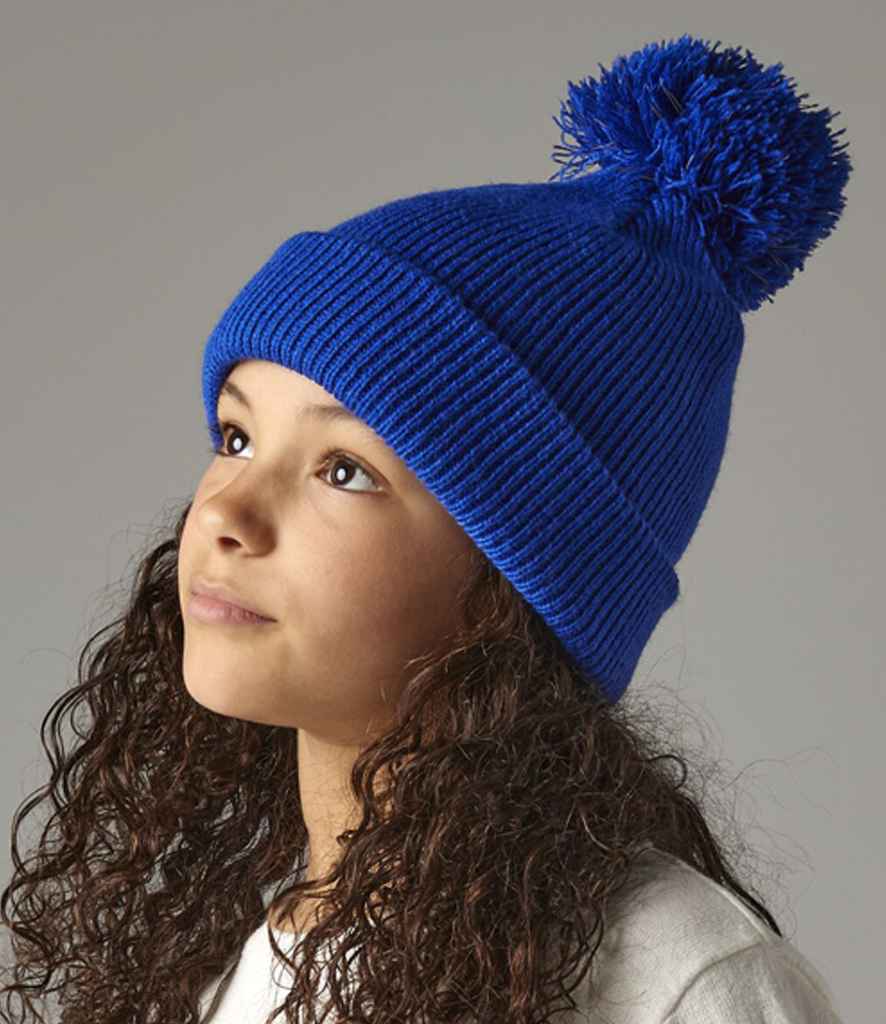 Beechfield - Kids Reflective Bobble Beanie - BB406B BRO ONE