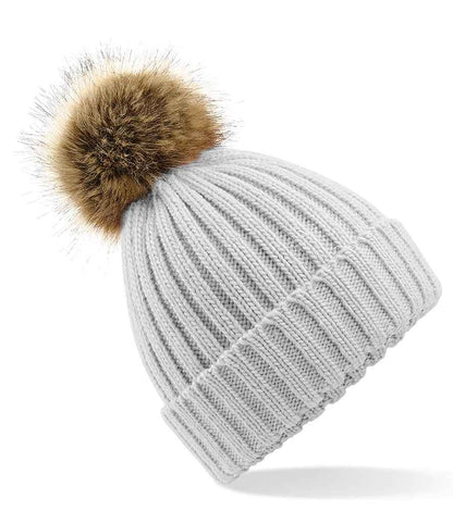 Beechfield - Faux Fur Pop Pom Chunky Beanie - BB412 BIS ONE